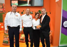 Yoav Cohen, Tomer Rapaport, Rinat Ben Dror and Ami Ben Dror with Dorot Farm. The company exports carrots from Israel to the US.